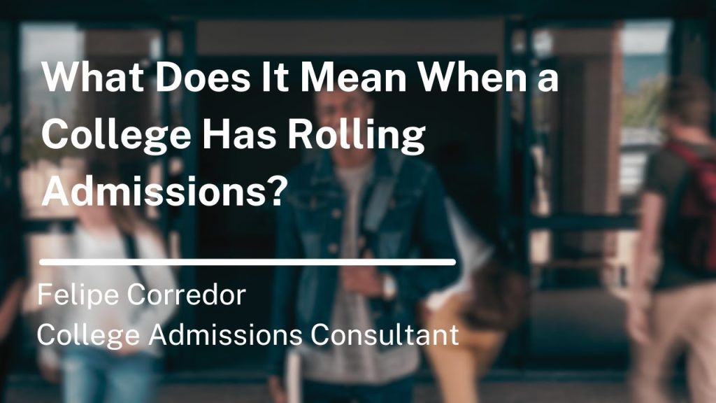 what is a rolling admission